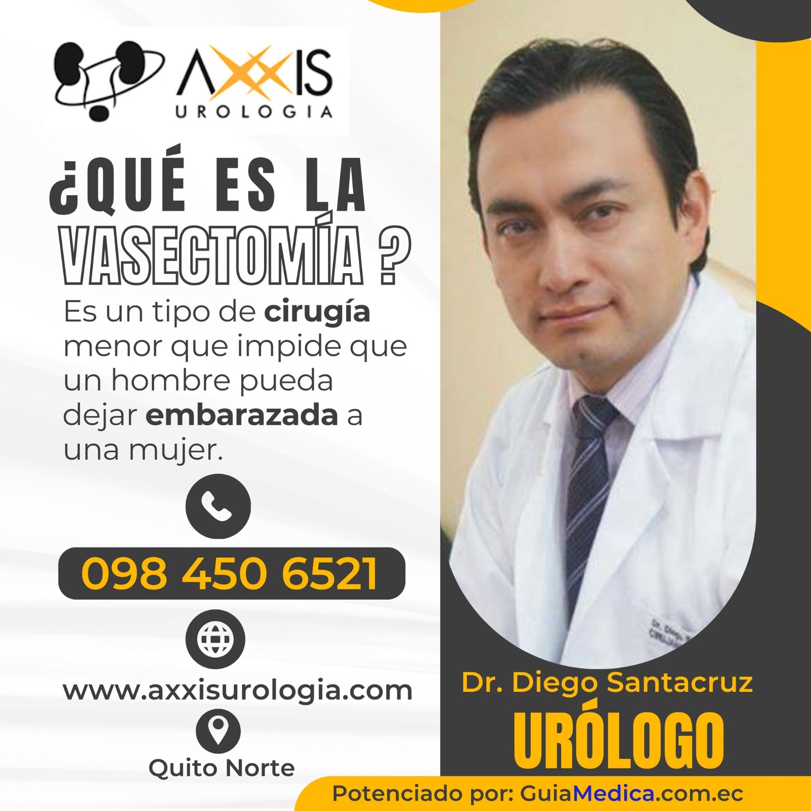 Vasectom&iacute;a en Quito : Dr. Diego Santacruz