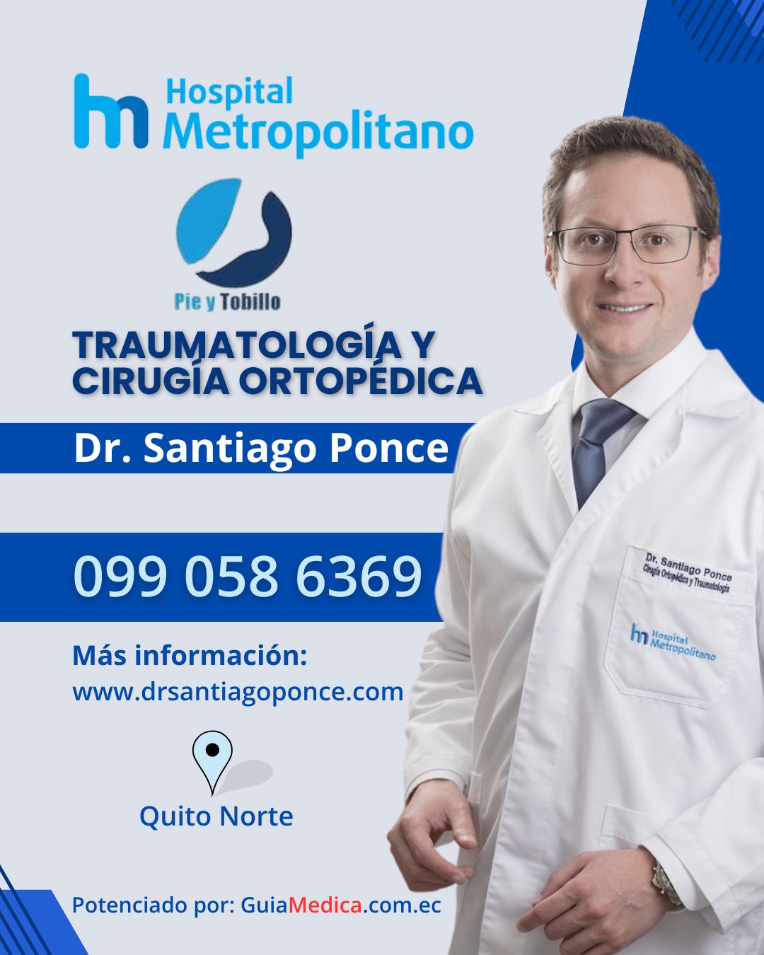 Traumat&oacute;logo en Quito: Dr Santiago Ponce